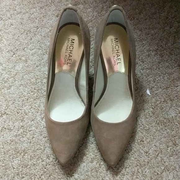 MICHAEL Michael Kors Shoes - Michael Kors Suede Heels Brown Size 5